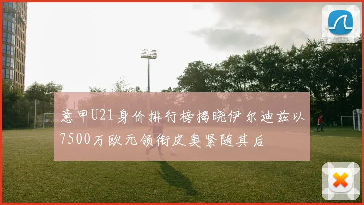 意甲U21身价排行榜揭晓伊尔迪兹以7500万欧元领衔皮奥紧随其后
